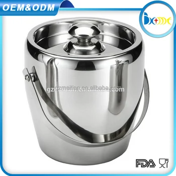 large stainless steel ice bucket