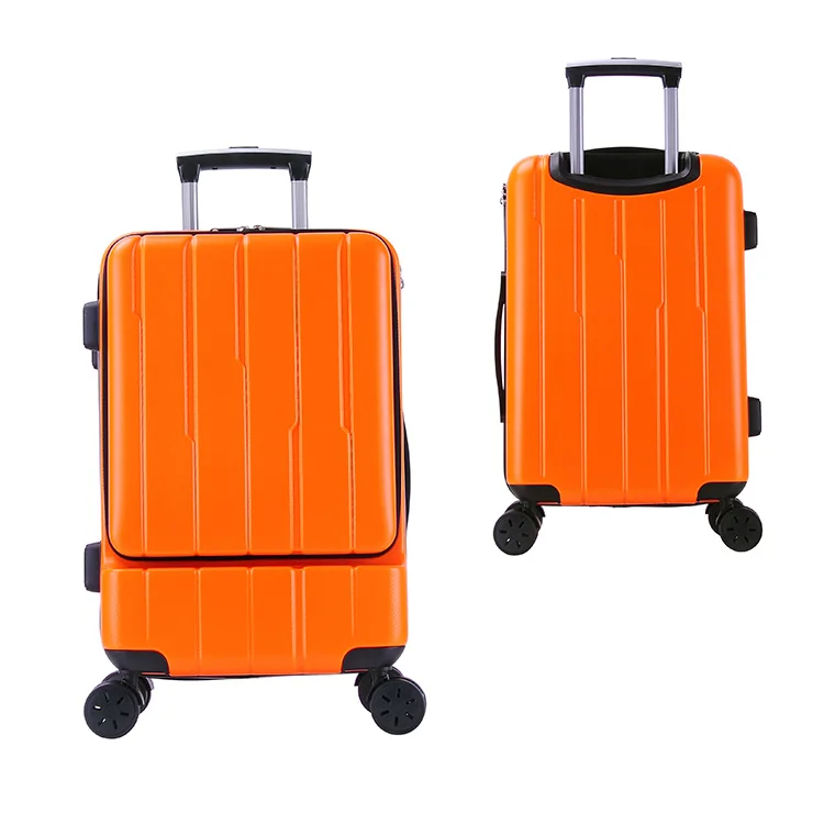 hard case luggage with outside pocket