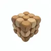 Large super high quality 3d magic wooden cube brain teasers best puzzle game for adult