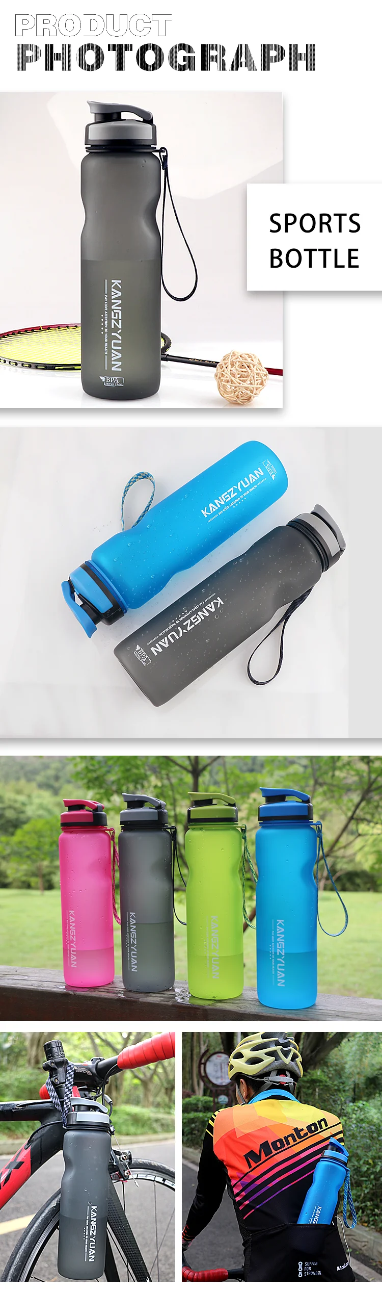 Factory price custom bpa free sports drinking water bottle