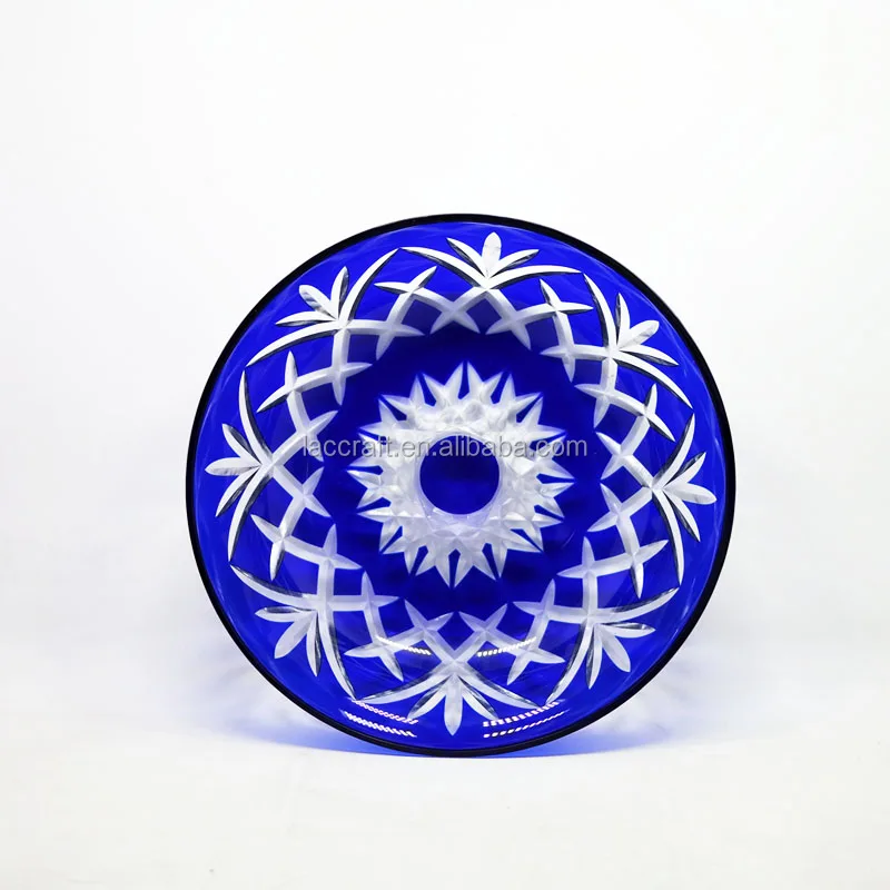 Blue Glass Fruit Tray Plate Colored Dinnerware Glass Fruit Dinner