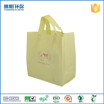 Light Yellow Handle Plastic Bag Stand Up Ping Light Yellow Handle Plastic Bag Stand Up Ping