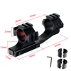 Tactical Hunting 25.4/30mm Offset Rifle Scope 11mm Dovetail Rings Mount with Extra Picatinny Weaver Rail