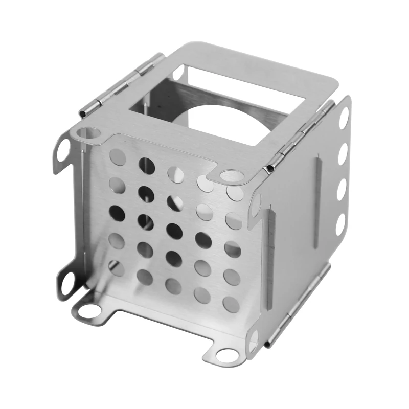 Outdoor Camping Wood Alcohol Stove Wood Gas Stove Portable Folding Wood