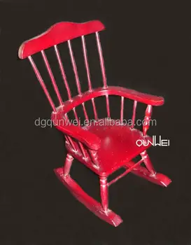 dollhouse rocking chair red