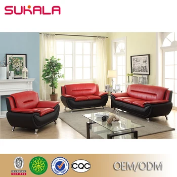 S Korean Style Bright Colored Sofa Set Black And Red S Korean Style Bright Colored Sofa Set Black And Red