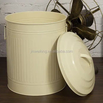 Round Large Capacity Galvanized Steel Metal Trash Can Garbage Bin Round Large Capacity Galvanized Steel Metal Trash Can Garbage Bin With Lid