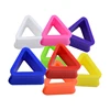 Factory wholesale piercing jewelry triangle shape multi color acrylic ear plug and tunnel