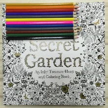 2015 Secret Garden Coloring Book Art Adult Coloring Book Hand-drawn Pencil Antistress Graffiti Painting Drawing Coloring Book