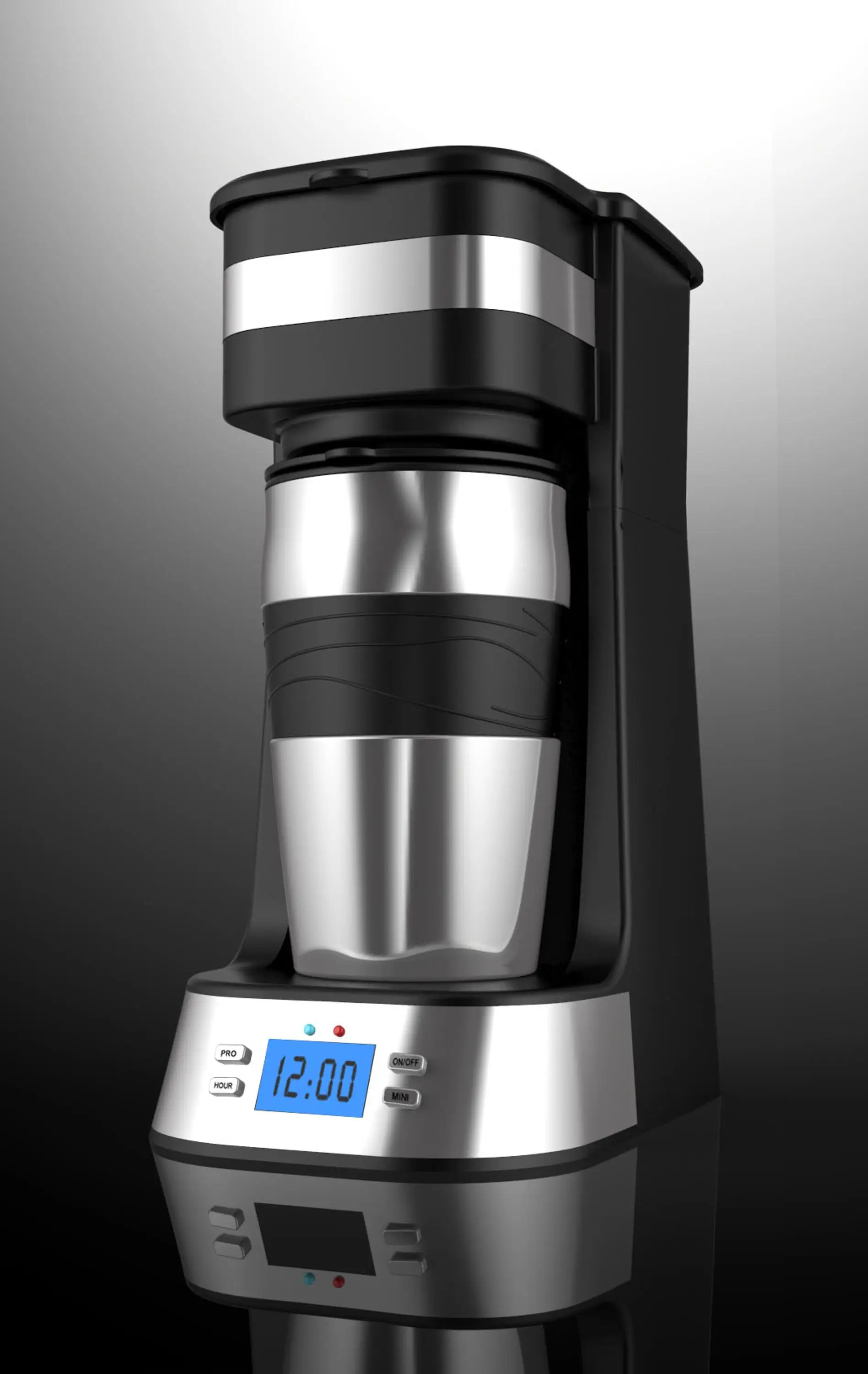 Symay Auto Shut Off Anti Drip One Cup Coffee Maker With Thermal Mug