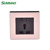 Stainless Steel Universal Plug Electrical Wall 5 Pin Multi Socket Plug