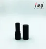 Matte black high quality lipstick tube with soft rubber coating