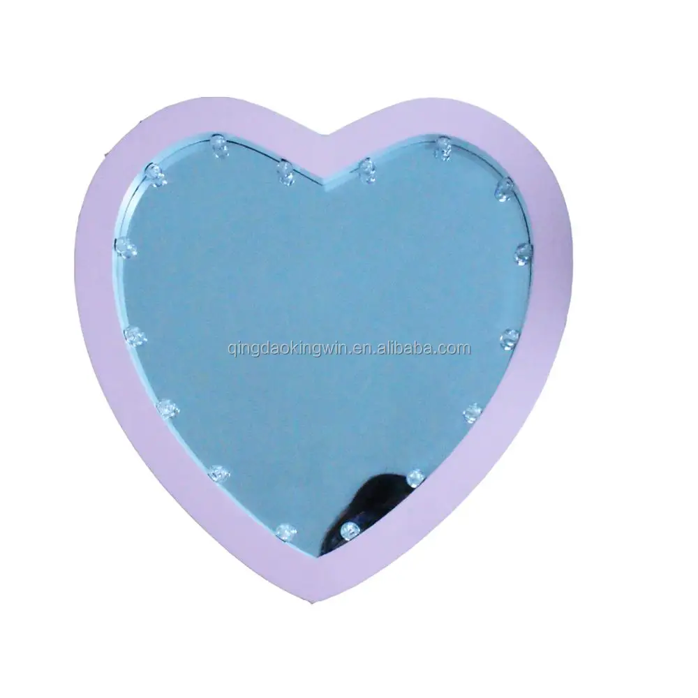 Heart Shaped Wall Mirror With Led Light Buy Unique Wall Mirrors Decorative Wall Mirror Led Mirror Product On Alibaba Com