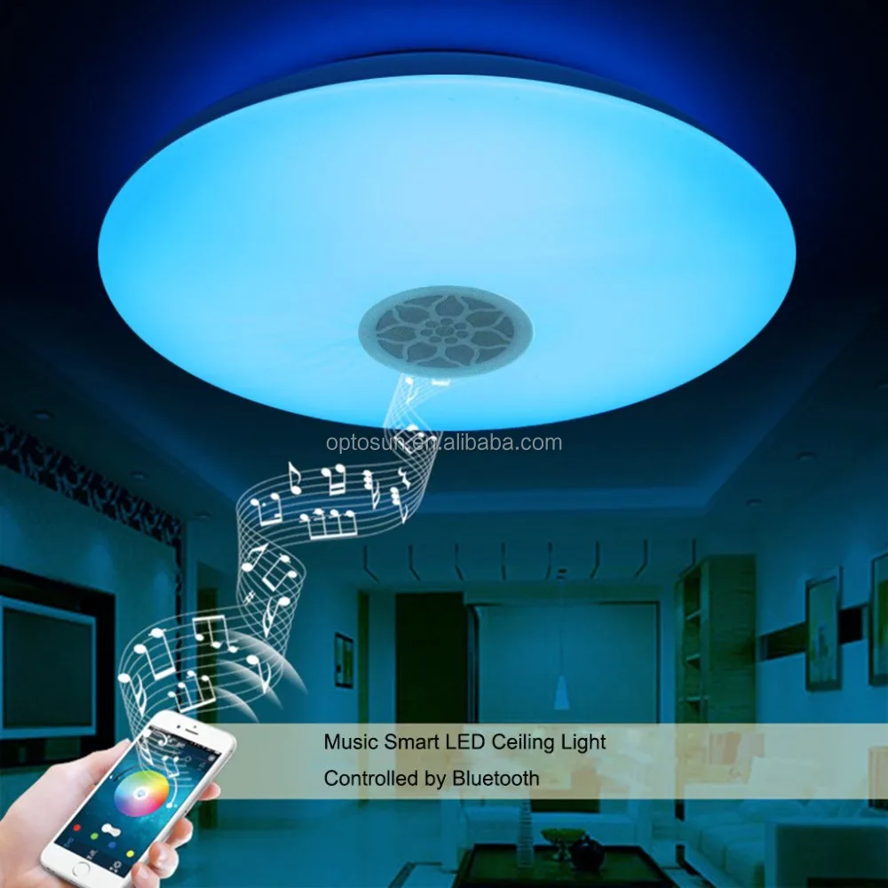 High Quality Wireless Remote Led Ceiling Light 40w Smart Music Ceiling Lamp Bluetooth Speaker Music Light Buy Ceiling Light Smart Ceiling