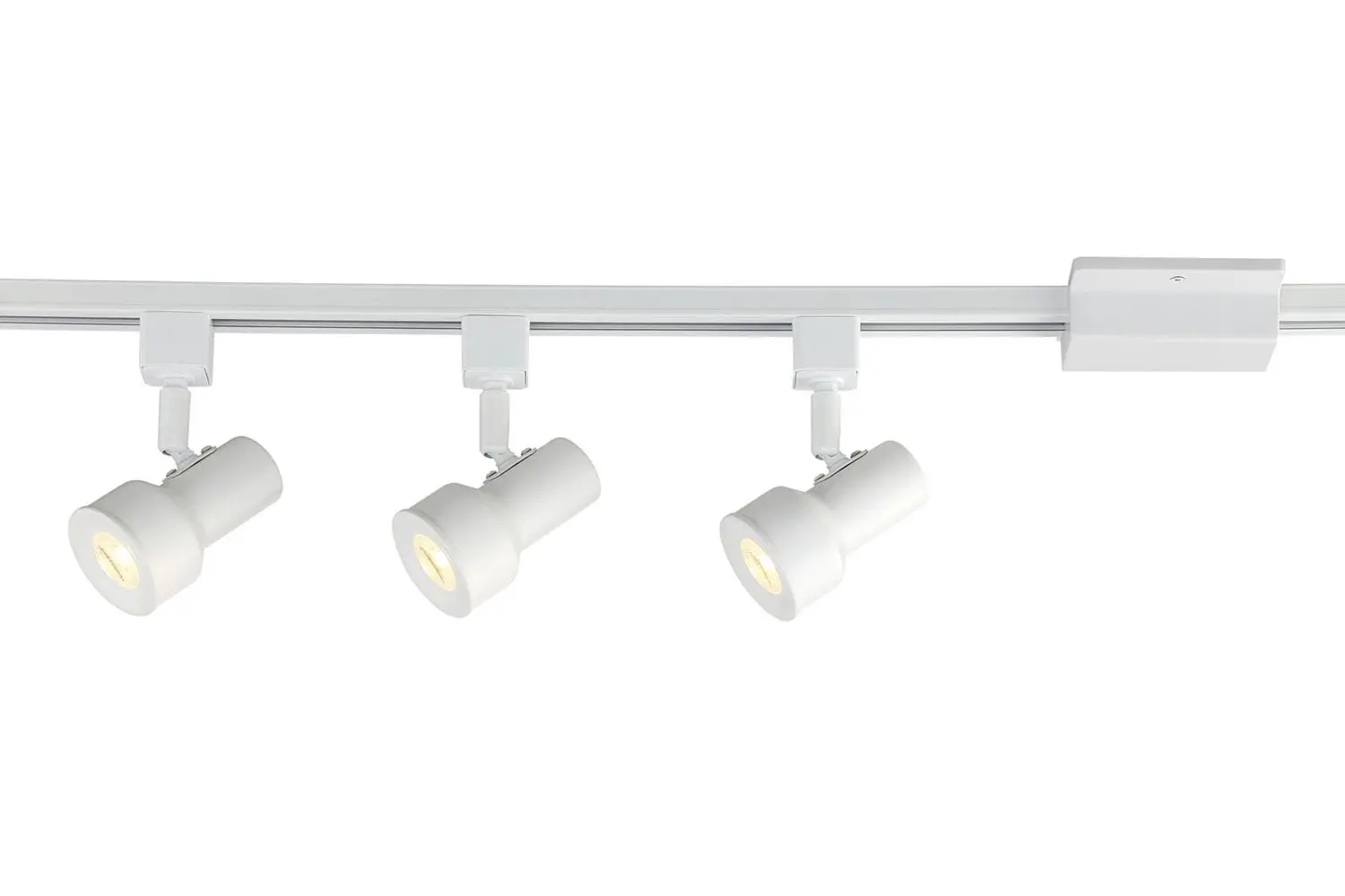 Designers Fountain EVT1042D3-06 3.5' Solid White Integrated Led Track Lighting Kit with 3-Small Step Cylinder LED Track Lights, 3000K