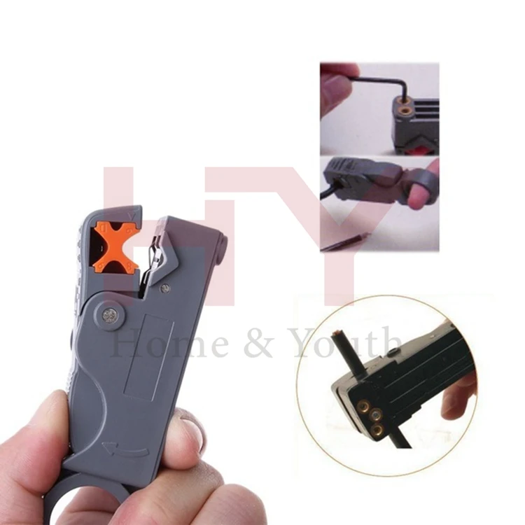 Practical Double Blades Cable Cutter Stripping Pliers Automatic Wire Stripper 
