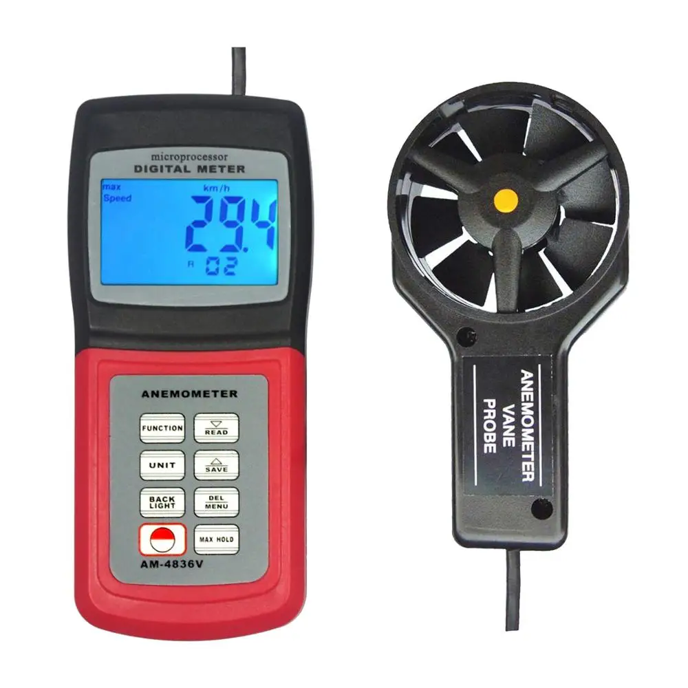 Digital Anemometer Air Meter Anemograph Wind Speed Meter Am-4836v - Buy ...