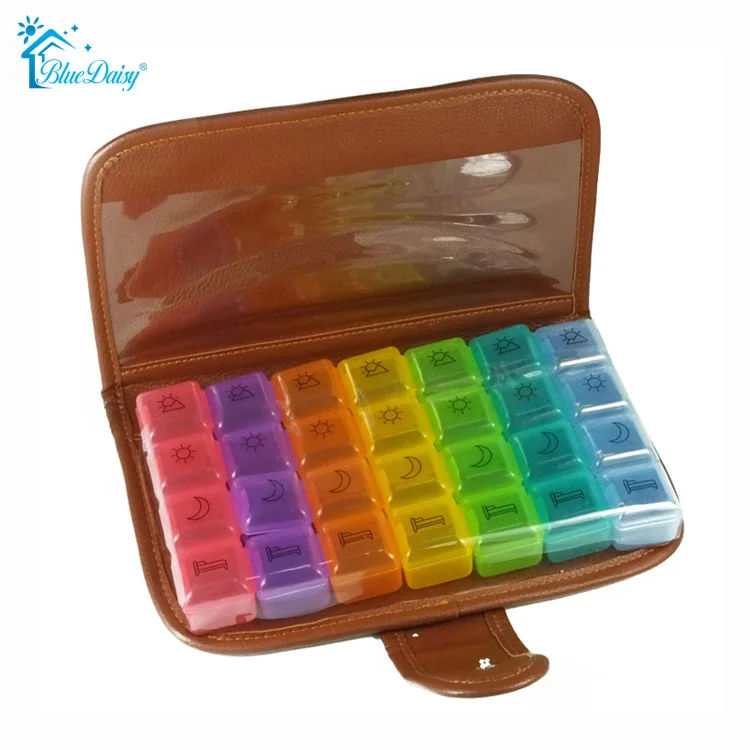 Portable Wallet Pills Box With 28 Compartments Buy Pills Box,Wallet