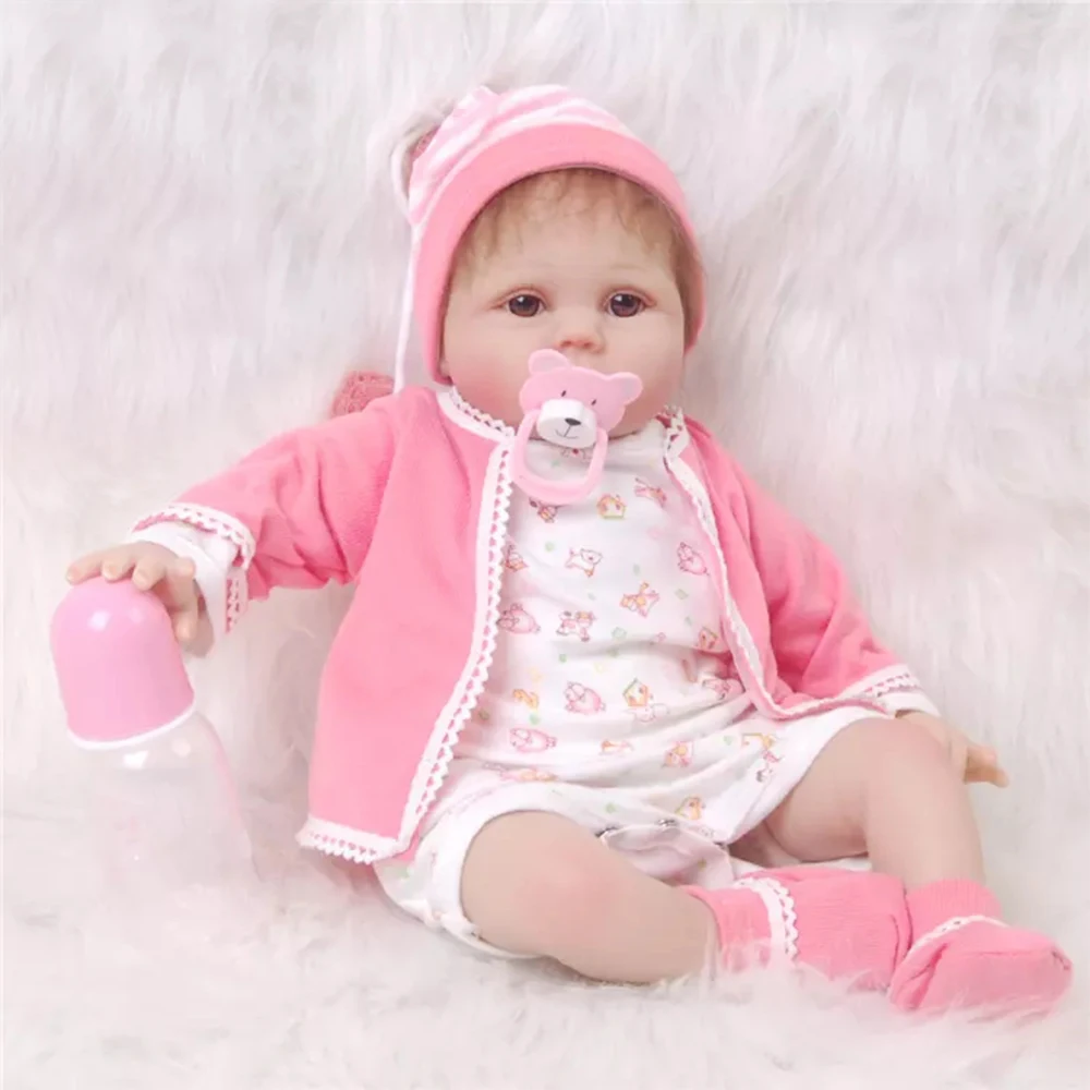 Children Best Festival Gift 22''/55 Cm Reborn Baby Silicone Vinyl