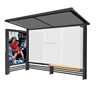 Professional Modern LCD Display Bus Stop Shelter Manufacture ZM125A