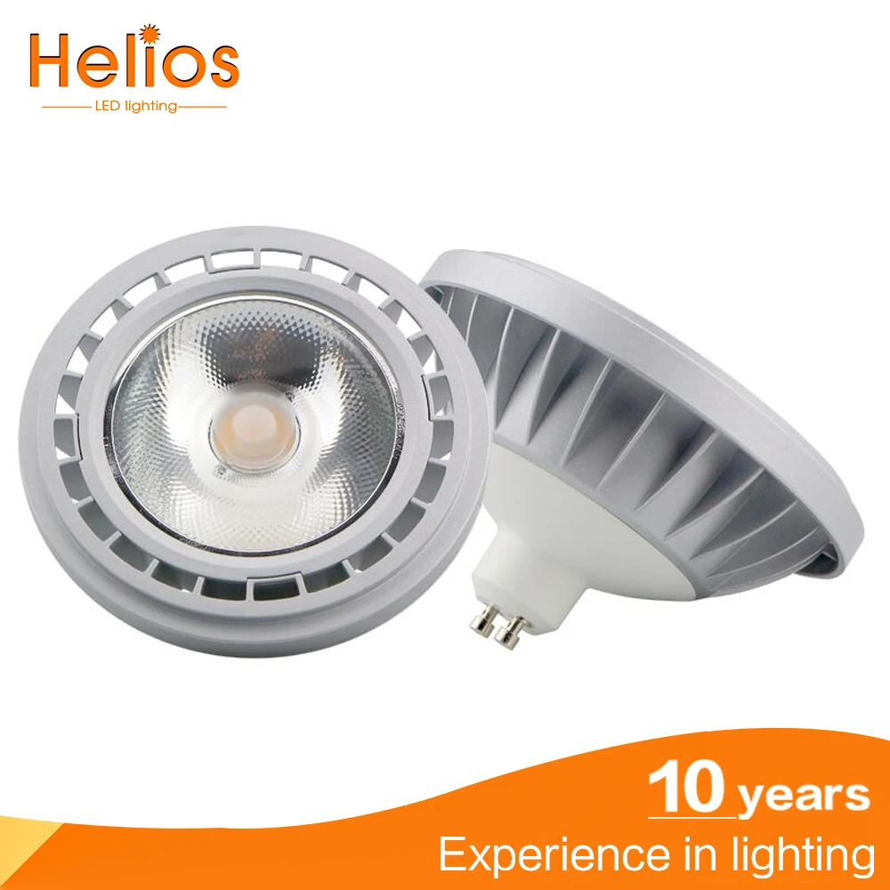 230V GU10 15W pure white dimmable 12V led ar111 cob spotlight 15W