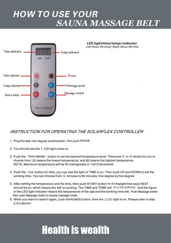 Manual for Jade massage sauna belt(1)
