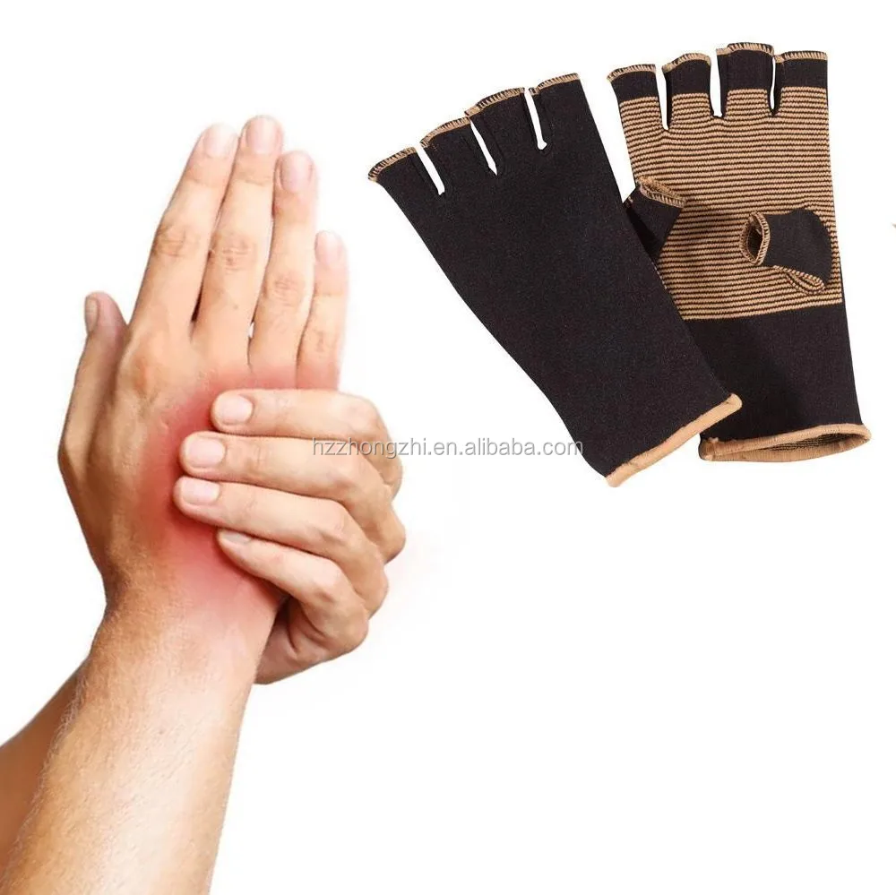 Copper/bamboo Infused Fingerless Arthritis Pain Relief Therapeutic Copper Compression Arthritis