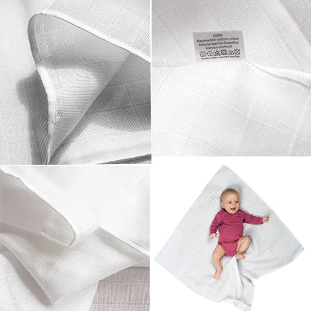 Oem 100cotton White Washable Muslin Squares Baby Diaper Buy Muslin