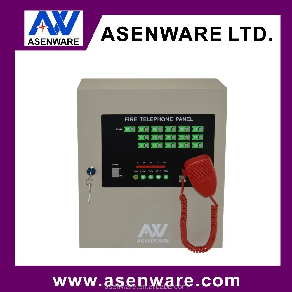 8 Zone Fire Telephone Panel with Telephone Jack