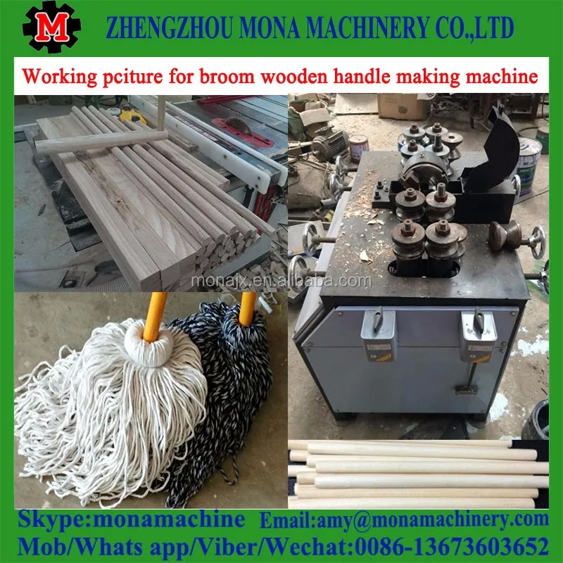 Automatic Shovel Broom Handle Making Machine Wood Round Rod Stick