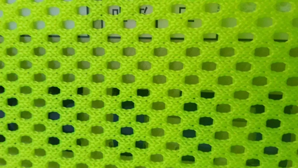 100% Polyester Fluorescent Yellow/green Mesh Fabric For Wearing - Buy ...