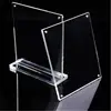 Clear Plastic Slanted Price Label Displays Acrylic Table Tent Menu Holder for Restaurant