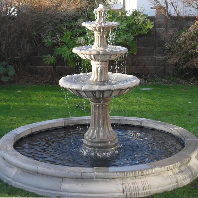 Good Quality Best Selling Hand Carved Stone Garden Water Fountain - Buy