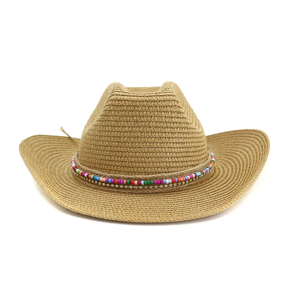 Men Women Paper Straw Cowboy Hat Mexico Sombreros Summer Holiday Beach