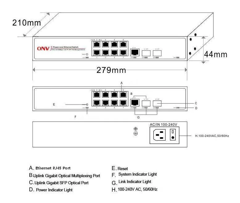 8 Ports Optical Fiber Switch Hub For Cctv Ip Camera Buy 8 Port Switch Hub,8 Ports Optical