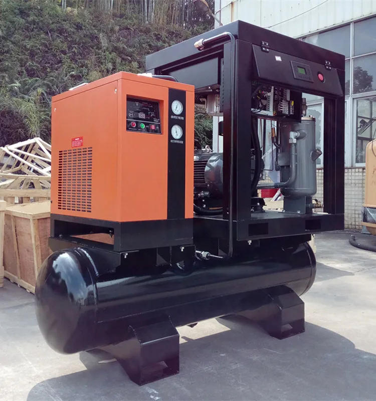 Directly factory price germany 7.5kw All-in-one Combined fixed speed screw air compressor for sale
