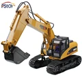 New Generation Full functional 15 Channel Alloy Bucket High Realistic Electric RC Excavator USB Charging Toy