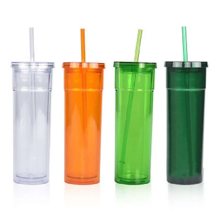 2016 Best Quality Mug Magic Plastic Freezer Cup With Lid And Straw