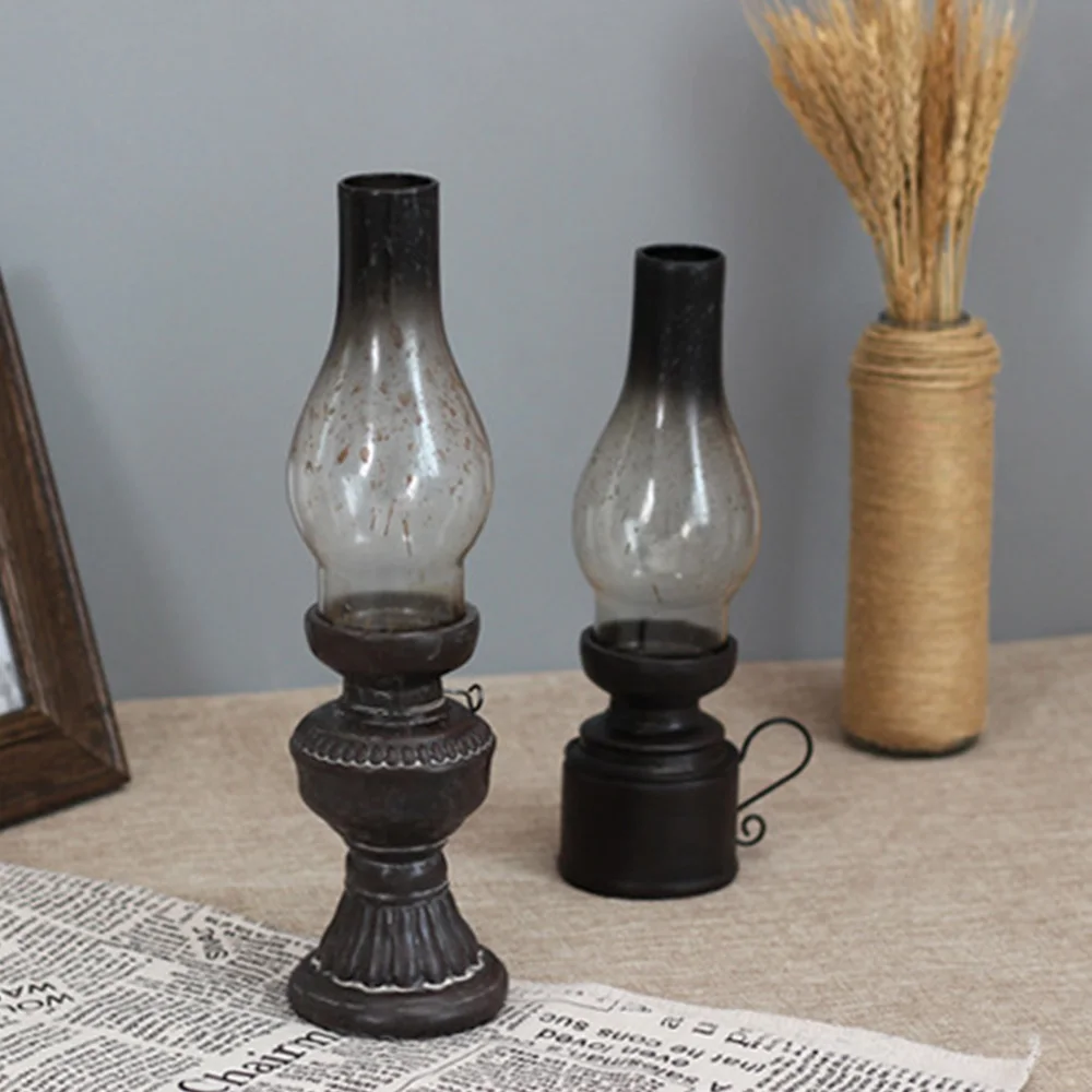 Premium Quality Big Size Nostalgic Kerosene Lamp Shaped Tea Light