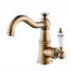Cheap classic style single handle durable deck mounted modern brass wash basin faucet