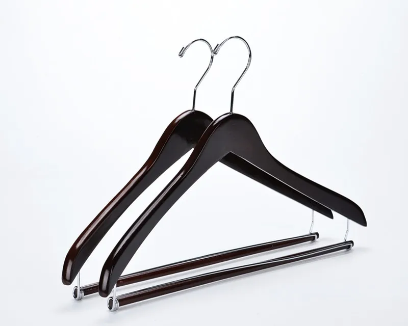 Inspring Wooden Hangers Beautiful Sy Suit Coat With Locking Bar Mahogany Inspring Wooden Hangers Beautiful Sy Suit Coat With Locking Bar Mahogany