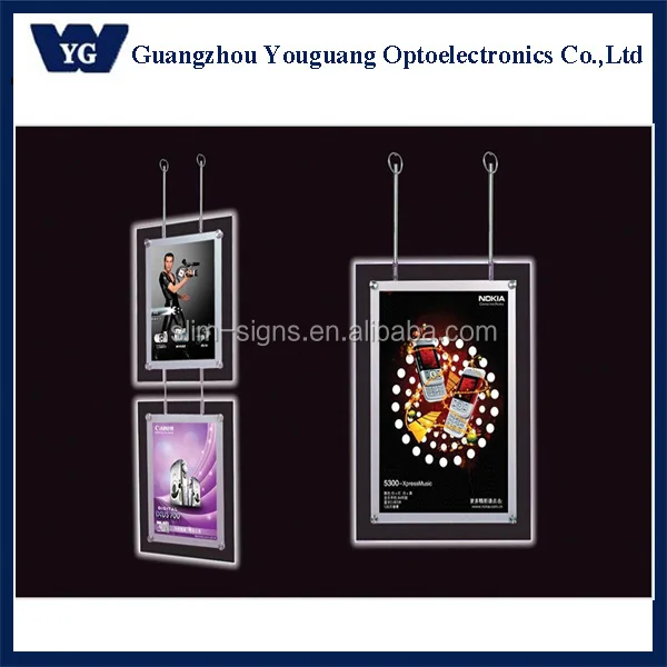 Crystal A1 A2 A3 A4 Acrylic Slim Led Poster Frame Buy Frameless Clear