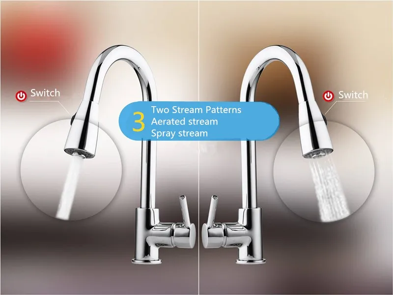 Clean and Safe Pull Down Design Touch Sensor Kitchen Faucet
