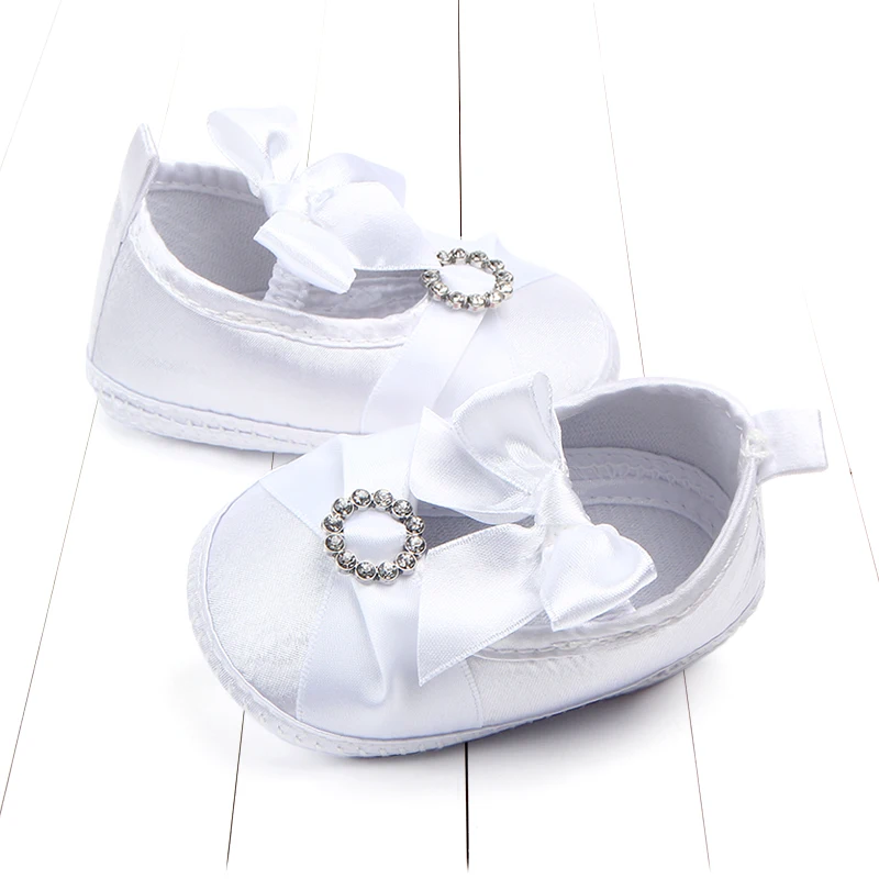 Beautiful Christening Baptism Flower Princess Lace Soft Baby Shoes ...