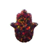 Stock Opal #OP15 Black Cherry Synthetic Opal Hamsa/Hand Opal