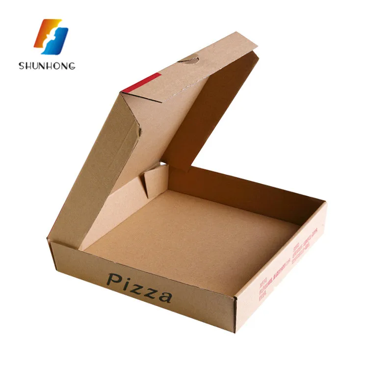 Custom Printed Reusable Corrugated Paper Pizza Packing Delivery Box