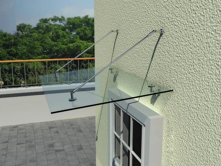 Stainless Steel Tempered Glass Canopy System Awning Bracket Kit - Buy ...