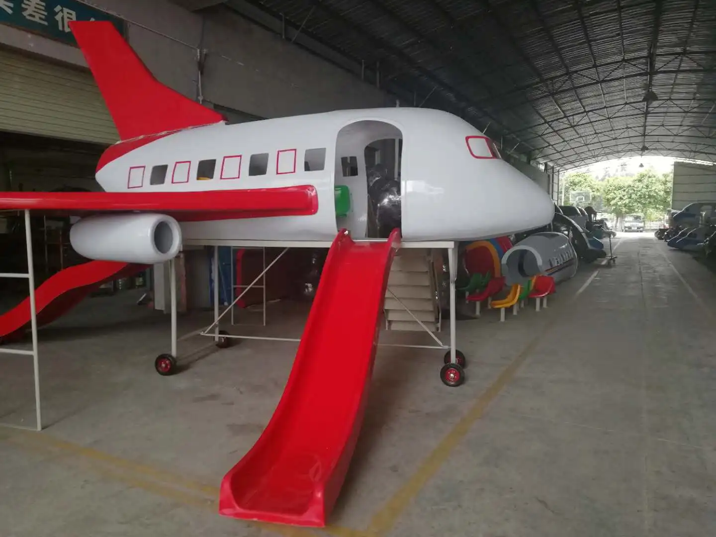 Outooor Playground Kids Fiberglass Airplane Slide,Customizable Popular