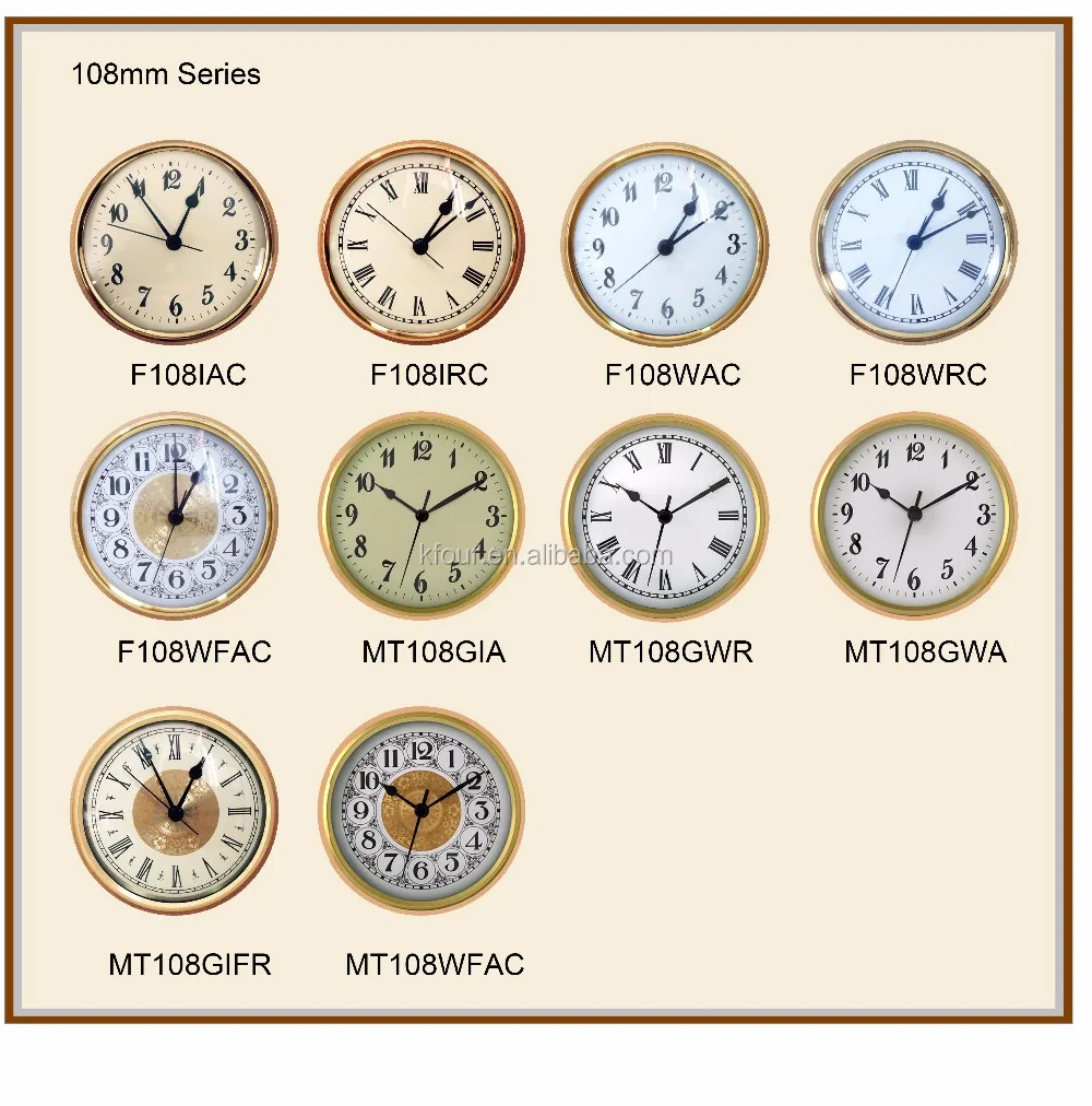 Clock Inserts   Clock Fit-ups   Clock Head Dia.108mm (4 1 4 Inches 