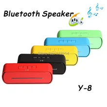 2014 NEW Super Bass Speakers Y8 Bluetooth Hifi Support USB Flash Driver FM TF Card Wireless Hands-free Samsung S5 Note4 M8